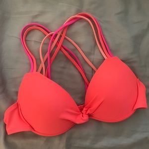 Orange and Pink Bikini Top